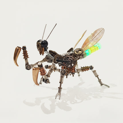 Tablefunny Steampunk Mechanical Mantis 3D Metal Model Kit-294PCS DIY Assembly Insect Art Decor