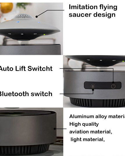 Tablefunny Magnetic Levitation Bluetooth Speaker - UFO - Shaped Floating Audio
