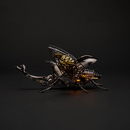 Tablefunny Steampunk Rhinoceros Beetle -  DIY Mechanical Insect Model & Interactive Desktop Decor