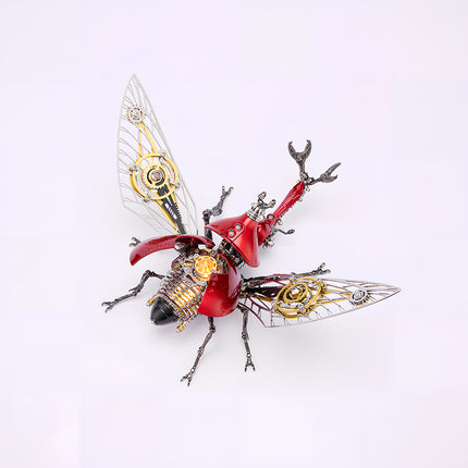 Tablefunny Steampunk Rhinoceros Beetle -  DIY Mechanical Insect Model & Interactive Desktop Decor