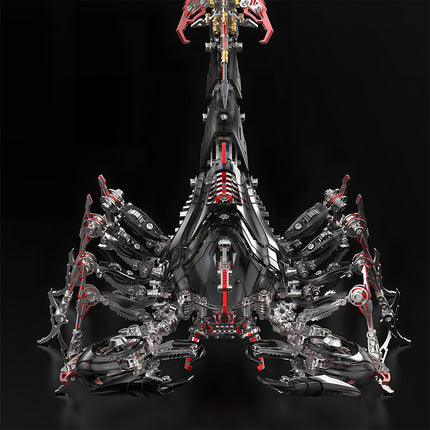Premium Metal Mechanical Scorpion 3D Metal Puzzle - Heavy-Duty DIY Metal Kits with Red Anodized Accents & Mirror-Polished Claws for Luxury Funny Table Decor Aficionados