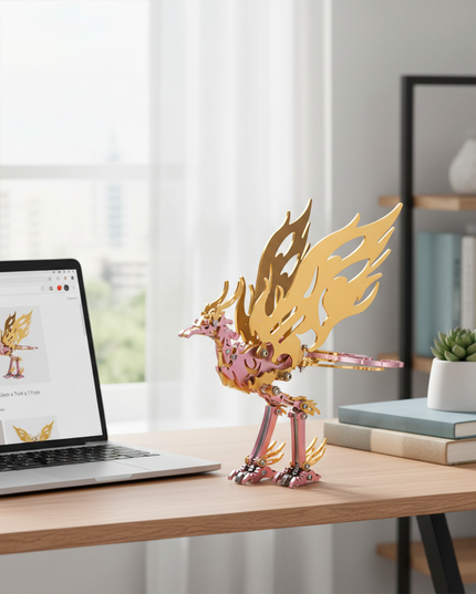 Tablefunny Metal Assembly Mythical Beast - Bifang Divine Bird 3D Creative DIY Puzzle Toy