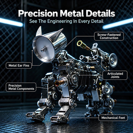 Tablefunny Mechanical Dog 3D Metal Model Kit – 442PCS DIY Assembly Puzzle