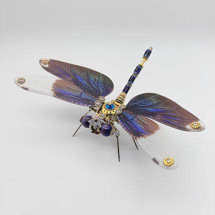 Funny Table Handmade Decor - 3D Puzzle Metal Kits DIY Steampunk Dragonfly Metal Model: Craft Your Own Unique Iridescent Metal Model & Enjoy the Satisfaction of Hands-On Creation