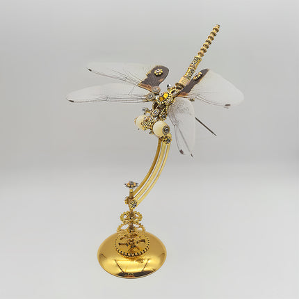 Funny Table Art Decor - 3D Puzzle Metal Kits DIY Steampunk Dragonfly Metal Model: Perfect for Collector Exhibits, Craft Workshop Displays & Steampunk Community Gatherings