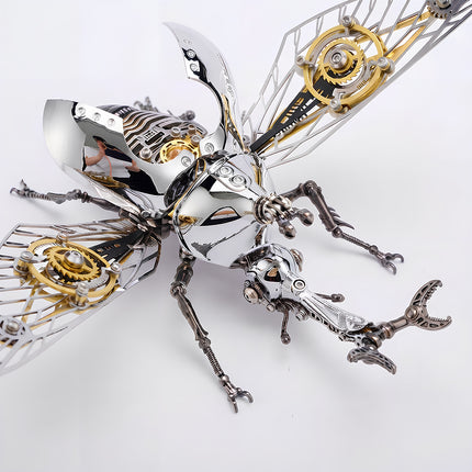 Tablefunny Steampunk Rhinoceros Beetle -  DIY Mechanical Insect Model & Interactive Desktop Decor