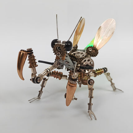 Tablefunny Steampunk Mechanical Mantis 3D Metal Model Kit-294PCS DIY Assembly Insect Art Decor