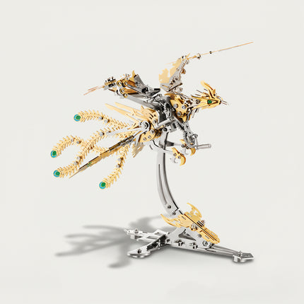 Mythical Phoenix 3D puzzle Metal Kits - Enjoy fun-filled assembly with challenging details, a DIY metal model perfect for playful interaction, stylish funny table decoration, and unique artistic collection