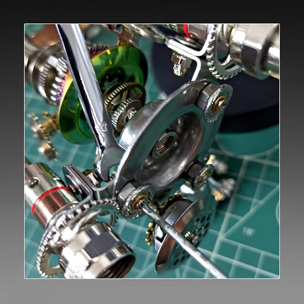 Tablefunny Steampunk Mechanical Rabbit & Missile Base -3D Metal Puzzle Kits