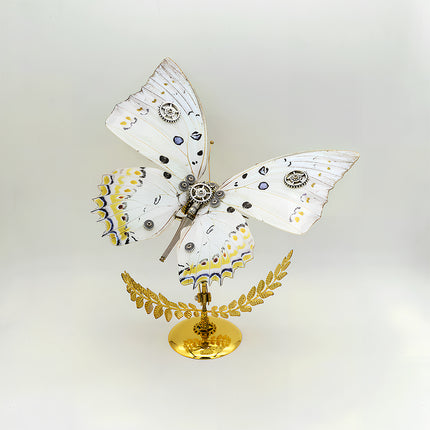 This steampunk white butterfly is the perfect finishing touch for your “affordable luxury home decor”! Its biomimetic design paired with a gold-plated wheat-ear base exudes elegance with a hint of mechanical charm. Place it on a shelf or entryway cabinet to instantly elevate your space.
