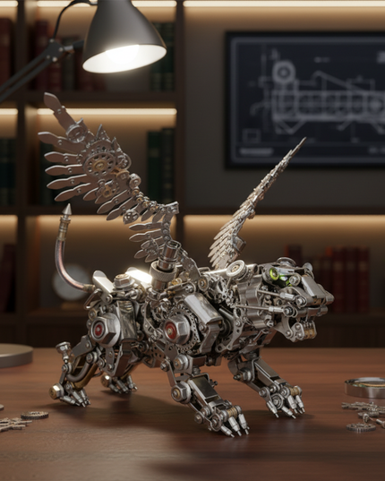 Tablefunny Fortune Tiger 3D Metal Puzzle Kit - Exquisite DIY Model, Creative Desktop Display