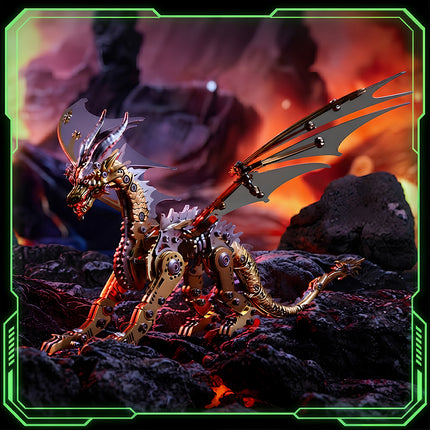 Tablefunny Mechanical Dragon DIY 3D Metal Model Kit- Adult Hobby Assembly Puzzle