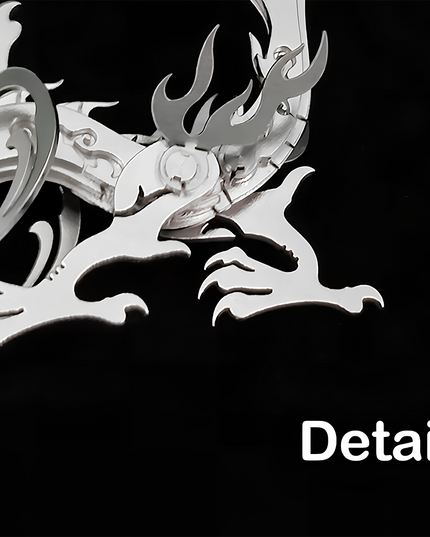 Tablefunny Creative 3D Metal Puzzle - Chinese Zodiac Dragon DIY Model (304 Stainless Steel, 65 PCS)