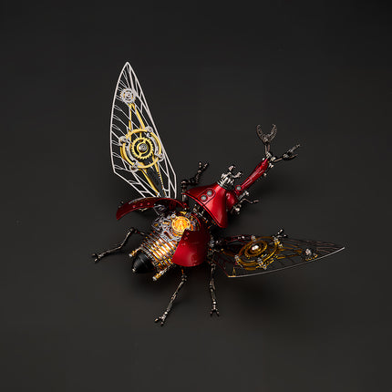 Tablefunny Steampunk Rhinoceros Beetle -  DIY Mechanical Insect Model & Interactive Desktop Decor