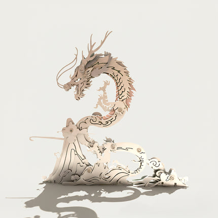 Mechanical Azure Dragon 3D puzzle Metal Kits, suitable for puzzle lovers seeking elegant and cultural assembly, mythology and steampunk enthusiasts drawn to its dignified ancient-fantasy design, and collectors/hobbyists curating refined display pieces, offers a fun and challenging build with sleek silver details. It’s a stately, fantasy-mecha premium metal model perfect for minimalist decor, sophisticated display, and a stylish focal point for your funny table that blends mythical Dragon’s grace with mechan