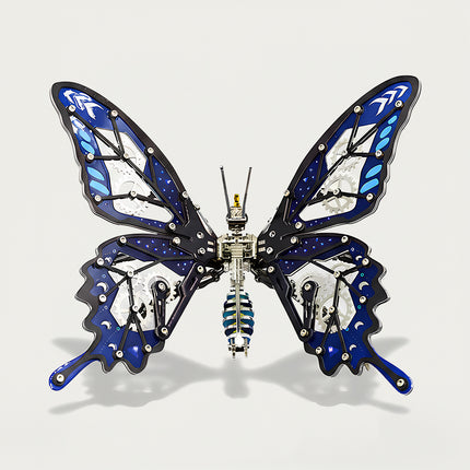 Collectible mechanical steampunk butterfly, an advanced DIY steampunk puzzle and metal model for desktop art.