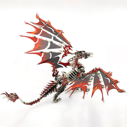 Build your own mythical mechanical steampunk dragon with this DIY 3D puzzle Metal Kits, high-quality stainless steel metal model.