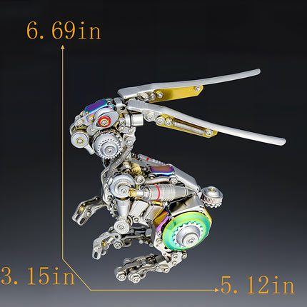 Tablefunny Steampunk Mechanical Rabbit & Missile Base -3D Metal Puzzle Kits