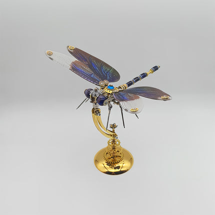 DIY 3D Puzzle Metal Kits - Iridescent Steampunk Dragonfly Metal Model: Share Fun Parent-Child Assembly Time, Then Display as a Gleaming Funny Table Decor