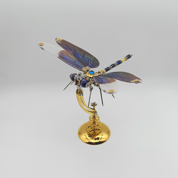 DIY 3D Puzzle Metal Kits - Iridescent Steampunk Dragonfly Metal Model: Share Fun Parent-Child Assembly Time, Then Display as a Gleaming Funny Table Decor