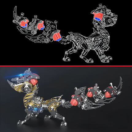 Tablefunny Metal Fox Assembly Model, DIY Metal Kit 339PCS