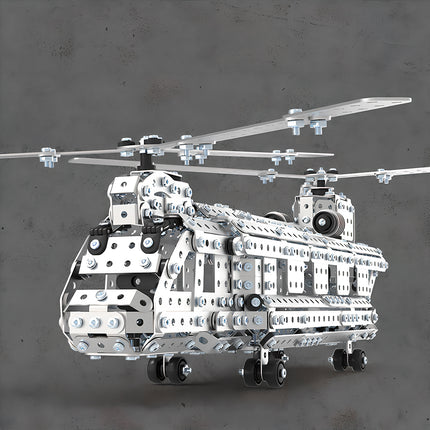 Intricate mechanical steampunk helicopter design with exposed nuts and bolts, a perfect steampunk puzzle for aviation fans.