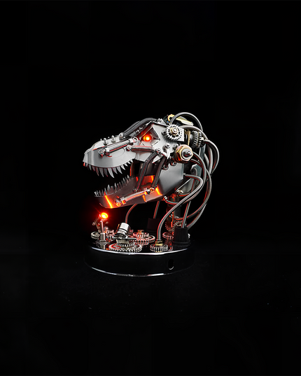 Explore the fascinating mechanics of the TableFunny T—a precision-engineered DIY metal assembly mechanical dragon head desktop model. Featuring glowing LED lights and industrial art design, it's the perfect creative desktop decoration