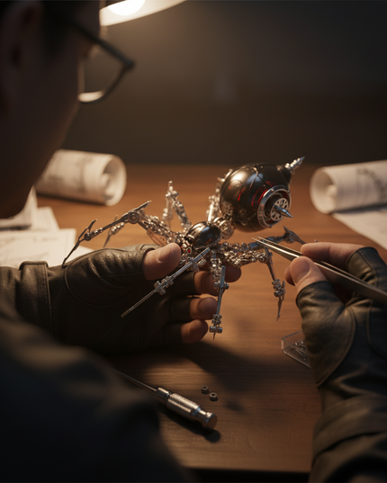 Tablefunny DIY Mechanical Spider Metal Kit Model, Adult High-Difficulty Puzzle Toy