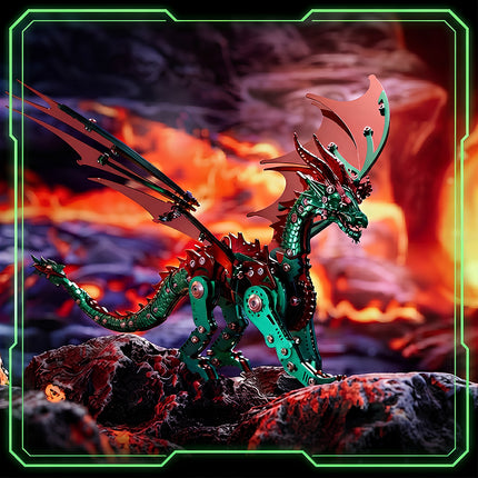 Tablefunny Mechanical Dragon DIY 3D Metal Model Kit- Adult Hobby Assembly Puzzle