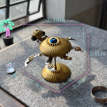 Tablefunny 3D Metal Puzzle Mechanical Sea Turtle Model Kit-DIY Steampunk Metal Assembly Craft
