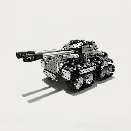 Dual-Barrel Tank 3D puzzle Metal Kits - As you piece together each metal component, you’ll dive into a world of mechanical wonder, where the thrill of solving assembly puzzles and the pride of creating a mini armored beast make every moment a rewarding adventure for your desktop.