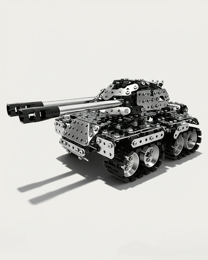 Dual-Barrel Tank 3D puzzle Metal Kits - As you piece together each metal component, you’ll dive into a world of mechanical wonder, where the thrill of solving assembly puzzles and the pride of creating a mini armored beast make every moment a rewarding adventure for your desktop.