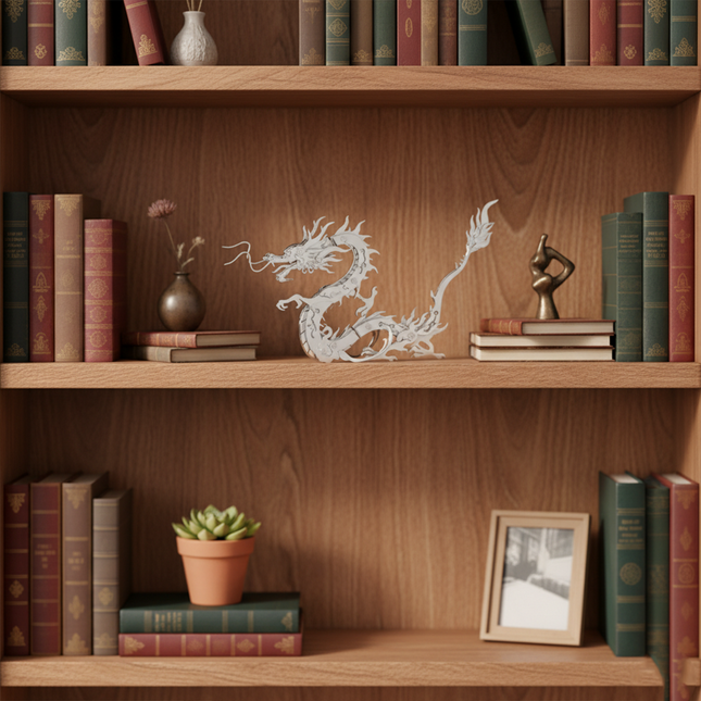 Tablefunny Creative 3D Metal Puzzle - Chinese Zodiac Dragon DIY Model (304 Stainless Steel, 65 PCS)