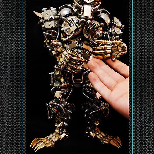 Assembled mechanical beast (handheld view): The "creation-like" joy of high-difficulty DIY, ideal for craft collection showcase