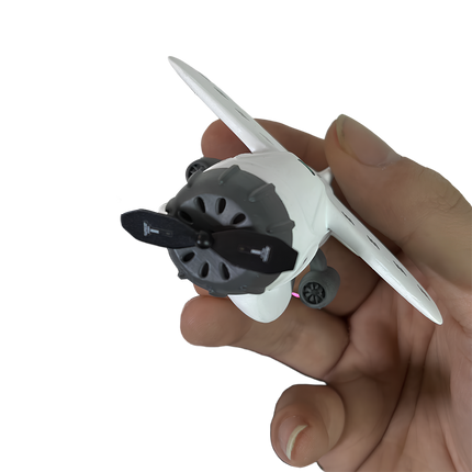 Hand-held levitating airplane model – portable magnetic desk décor gadget