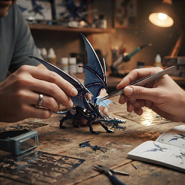 Tablefunny 3D Metal Puzzle Frost Dragon Model Kit -  Mythical Beast Jigsaw Craft for Adults & Teens