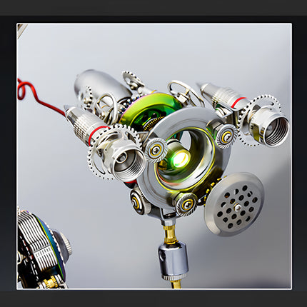 Tablefunny Steampunk Mechanical Rabbit & Missile Base -3D Metal Puzzle Kits