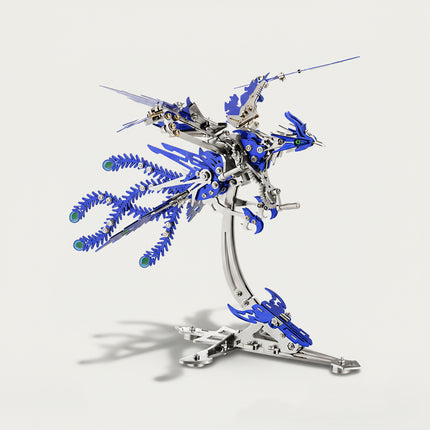 Azure Phoenix 3D puzzle Metal Kits - High-quality metal construction with fun and challenging DIY assembly, a durable metal model for playful engagement, stylish funny table decoration, and creative collection