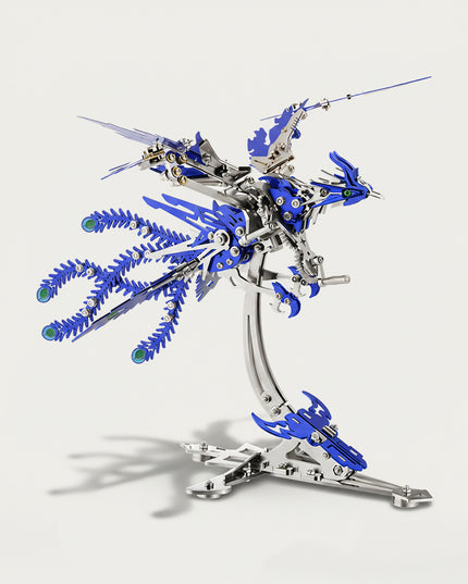 Azure Phoenix 3D puzzle Metal Kits - High-quality metal construction with fun and challenging DIY assembly, a durable metal model for playful engagement, stylish funny table decoration, and creative collection