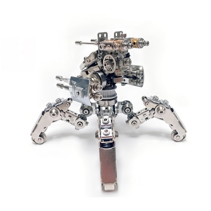 Official tablefunny product photo featuring a assembled 3D metal mechanical quadruped mecha model on a clean white backdrop.