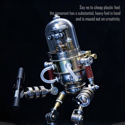 Quality craftsmanship showcase of 3D puzzle metal kits rejecting cheap plastic for a substantial, creative heavy metal feel.