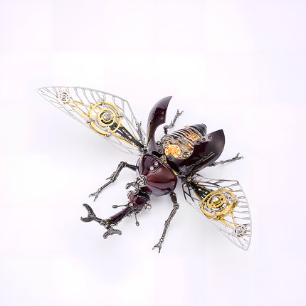 Tablefunny Steampunk Rhinoceros Beetle -  DIY Mechanical Insect Model & Interactive Desktop Decor