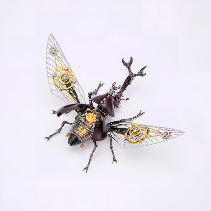 Tablefunny Steampunk Rhinoceros Beetle -  DIY Mechanical Insect Model & Interactive Desktop Decor