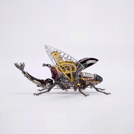Tablefunny Steampunk Rhinoceros Beetle -  DIY Mechanical Insect Model & Interactive Desktop Decor