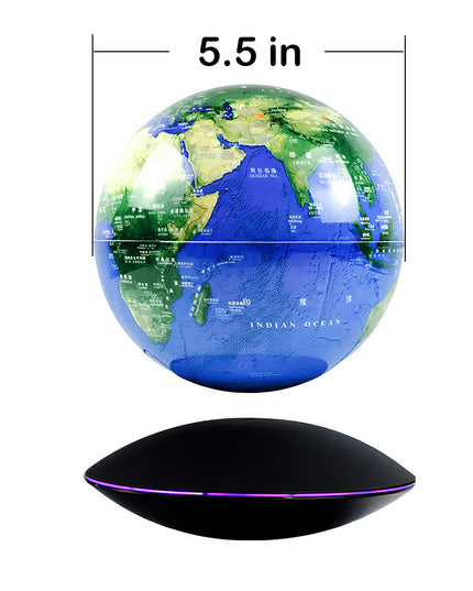 Tablefunny Magnetic Levitation Illuminated Globe | Interactive Desk Ornament & Tech Educational Gift