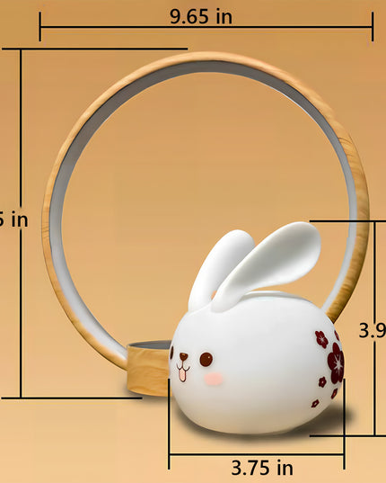 Tablefunny Magnetic Levitation Rabbit Lamp Desktop Ornament - Floating LED - lit Bunny with Elegant Base