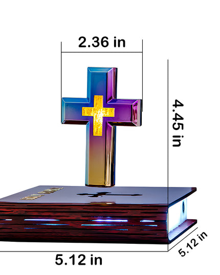 Tablefunny Magnetic Levitation Illuminated Cross Bible Lamp | Innovative Home Decor & Spiritual Comfort