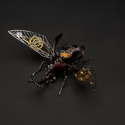 Tablefunny Steampunk Rhinoceros Beetle -  DIY Mechanical Insect Model & Interactive Desktop Decor