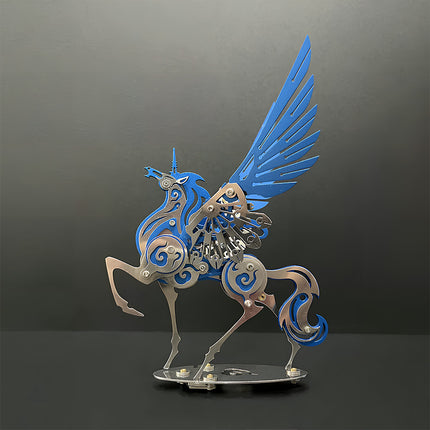 Highly Detailed Steampunk-Inspired Pegasus 3D Metal Puzzle - Hand-Assembled DIY Metal Kits for Eye-Catching Funny Table Display