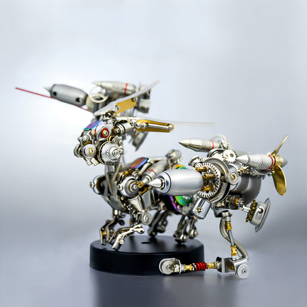 Tablefunny Steampunk Mechanical Rabbit & Missile Base -3D Metal Puzzle Kits
